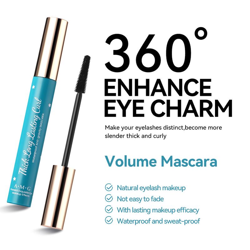 Mascara Makeup AMG Green Box Mascara Waterproof Thick Curling Long Non Smudge Mascara_voghion.com