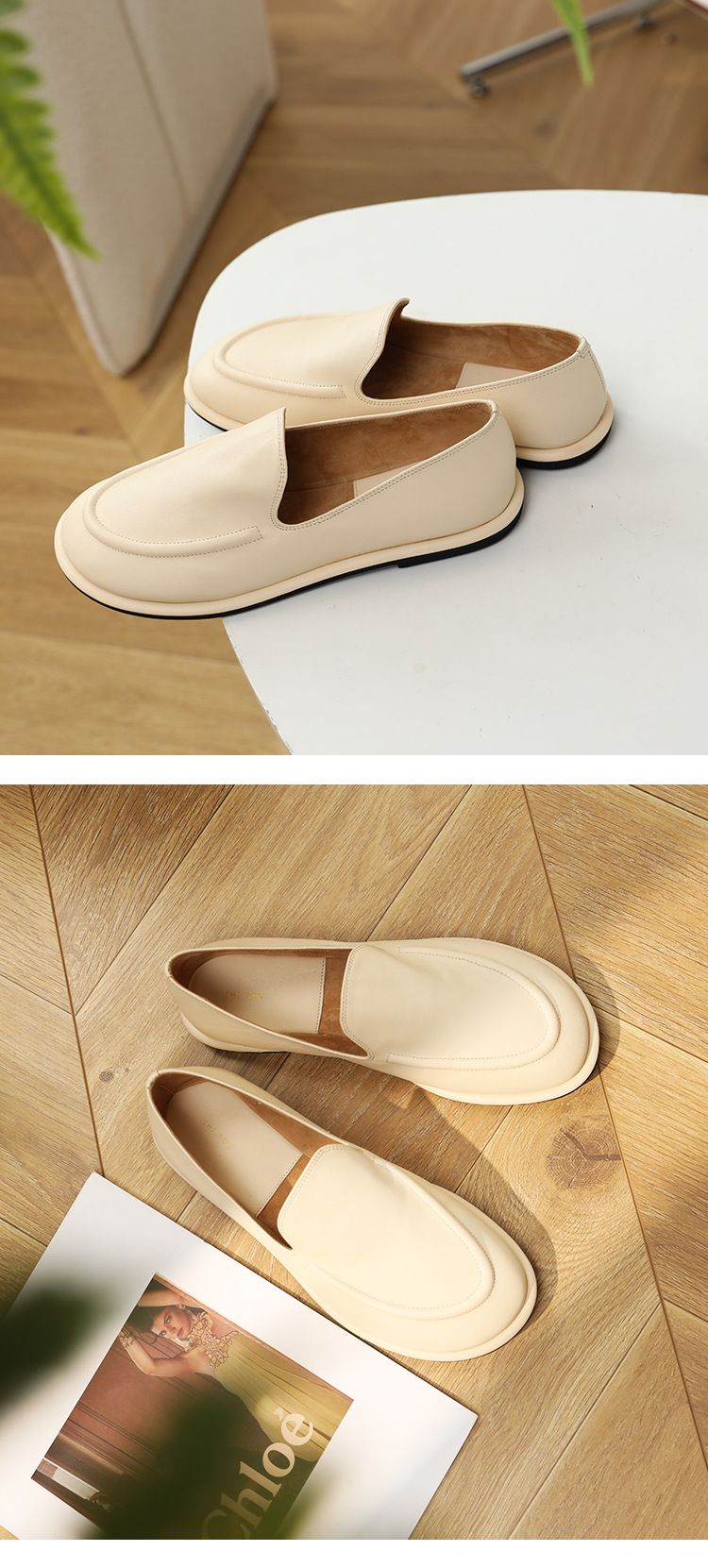Neue Sommerwolke runder Kopf Tasche Fuß ein Slip-on weiche wachsartige Slipper_voghion.com