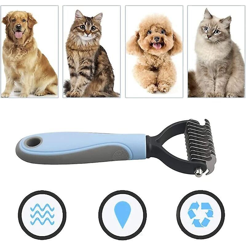 Stainless Steel Dog Cat Brush Grooming Rake for Dog Cat Remove Undercoat_voghion.com