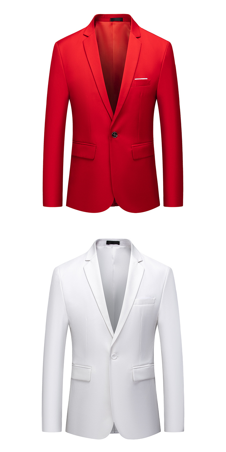 Pink men's suit, business and leisure single piece top jacket, Korean version slim fit small suit_voghion.com