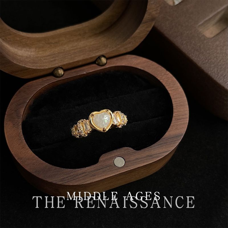 Anello regolabile per dito indice con pietra occhio di tigre, collezione vintage di smalto a goccia con zirconi artistici_voghion.com