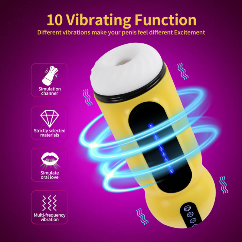 Masturbateur automatique pour homme, succion télescopique, Robot sexuel, vraie chatte, pipe orale, Masturbati_voghion.com