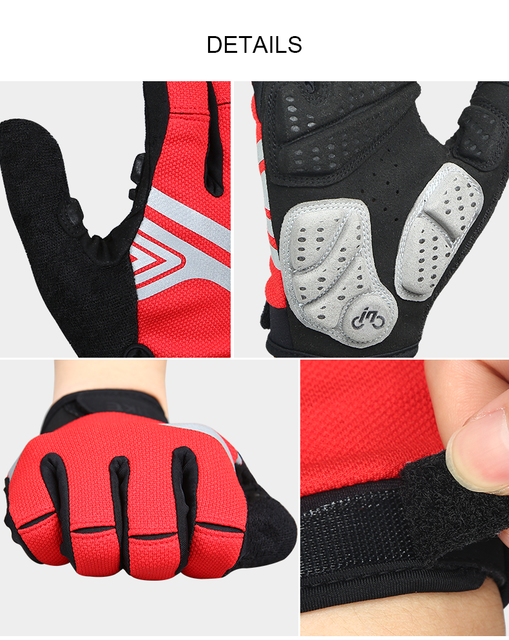 Gants de cyclisme INBIKE, doigts longs, respirants, compatibles avec les écrans tactiles, antidérapants, coussinet de paume épais pour le cyclisme printemps et automne pour hommes_voghion.com