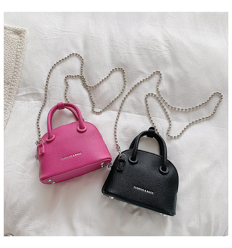 Small Chain Bag For Women 2023 New Fashion Litchi Pattern Mini Shell Bag For Women Fashion Bags Temperament Handheld Oblique_voghion.com