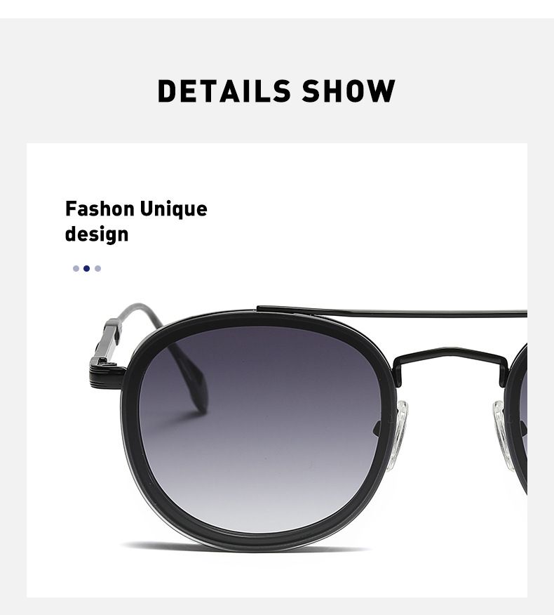 Retro ovaalse raamiga päikeseprillid Meeste küljekott Väikese raamiga päikeseprillid Naiste mood Piiriülesed prillid_voghion.com