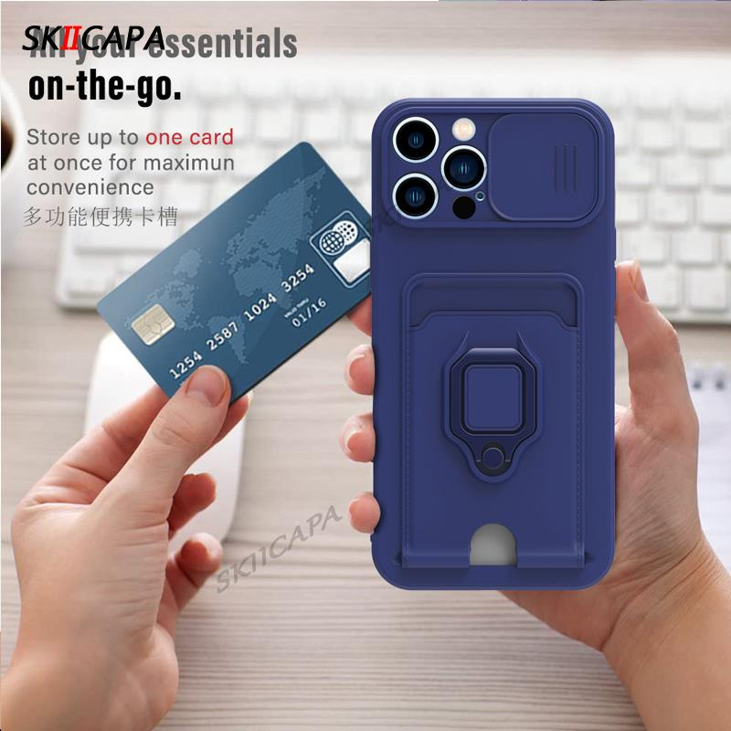 Karte Slot Ring Halter Abdeckung Für Samsung Galaxy A54 A34 A14 A04 Fall Crossbody Halskette Lanyard Weiche Silikon Brieftasche Telefon cae_voghion.com