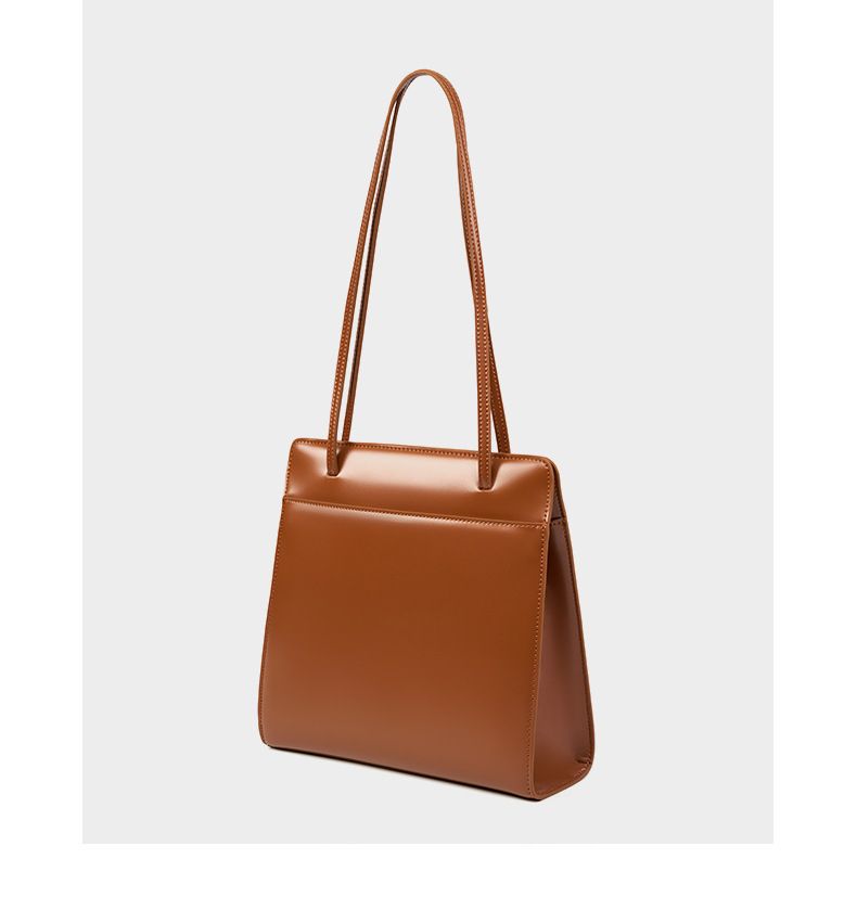 Borsa tote per l'inizio dell'autunno, borsa a secchiello in pelle di alta qualità, temperamento retrò, borsa rossa da donna_voghion.com