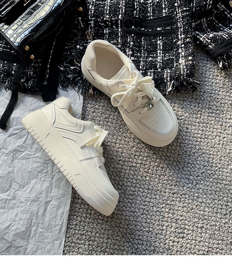 2024 Frühjahr neue unsichtbare erhöhte runde Kopf Krawatte kleine weiße Muffin multifunktionale Low-Top Casual Board Schuhe_voghion.com