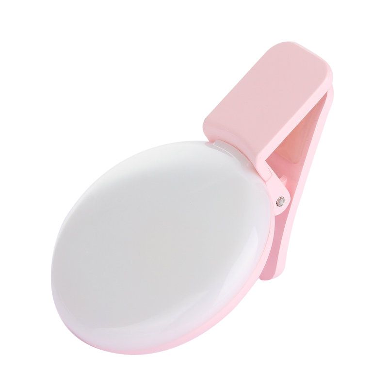 Mini anel LED flash lente luz usb recarregável clipe celular lâmpada de preenchimento mulheres selfie luzes_voghion.com