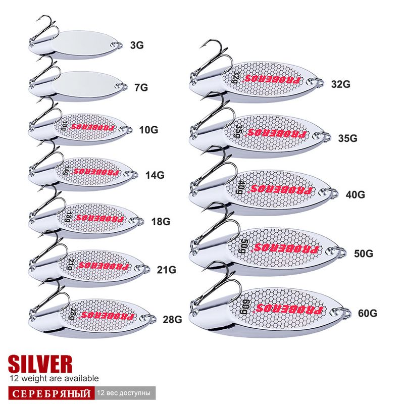 Esca affondante lucida a lunga gittata per la pesca in acqua dolce con amo a piuma ardiglione 3G-60G oro argento_voghion.com