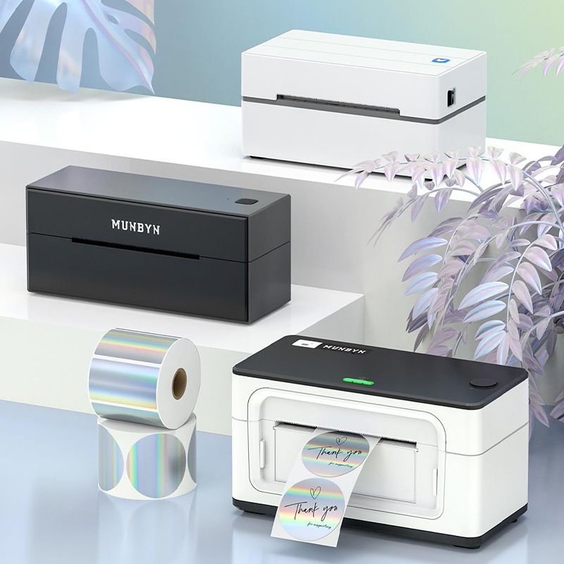 Customizable Thermal Laser Holographic Sticker Labels - Gold/Silver Reflective D30 Labels For Packaging & Branding_voghion.com