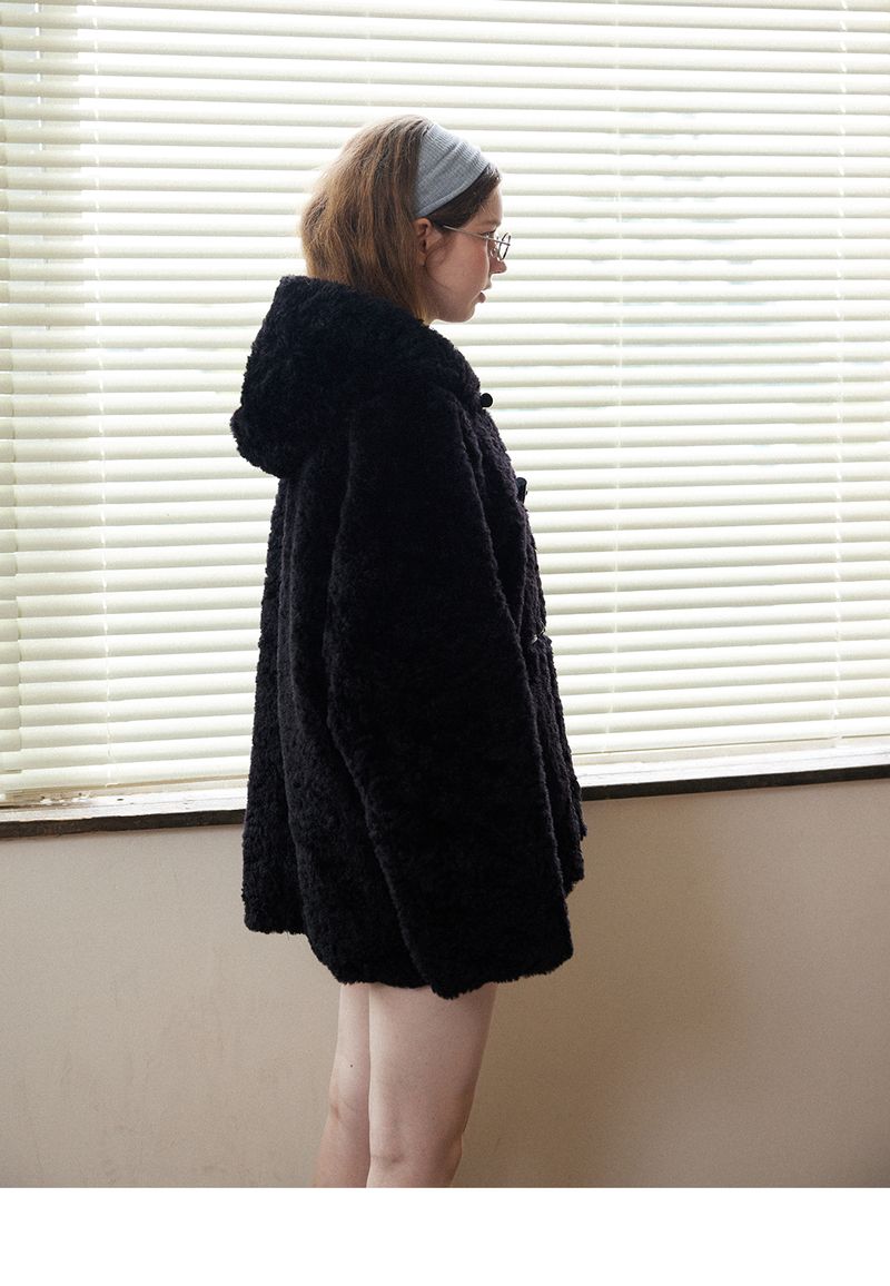 Beikastudios Sobekka American Style Shearling With Turn-Down Collar, Casual Thickened Fur Coat_voghion.com