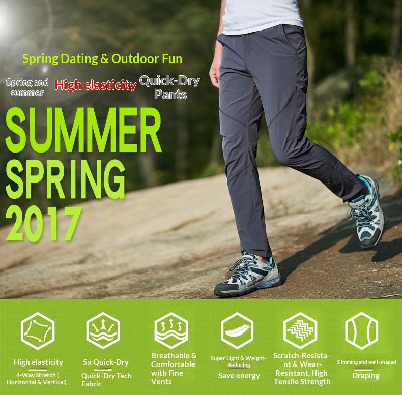 001 Ice Oxygen Breathable Men Outdoor Sports Hiking Men's Casual Quick-Dry Elastic Loose Thin Pants_voghion.com