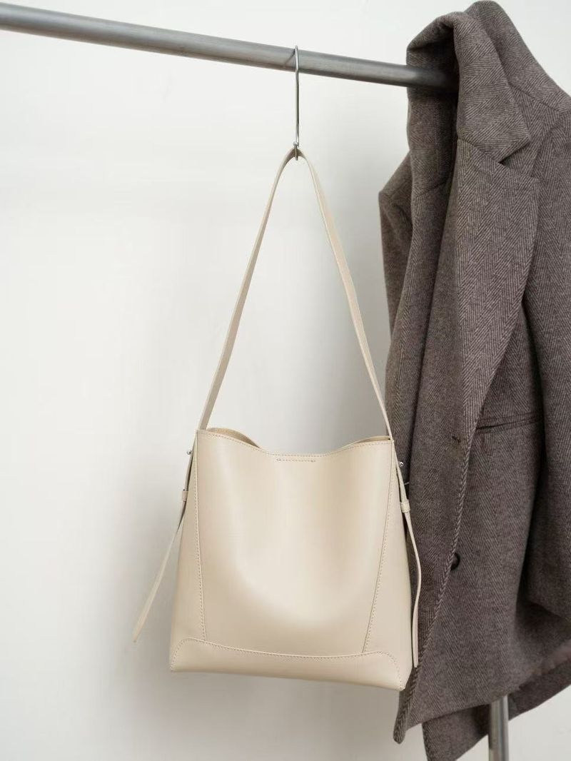 Borsa a secchiello Gefini da donna, grande capacità, leggera in vera pelle, nuovo modello 2025, borsa a tracolla con una sola spalla,_voghion.com