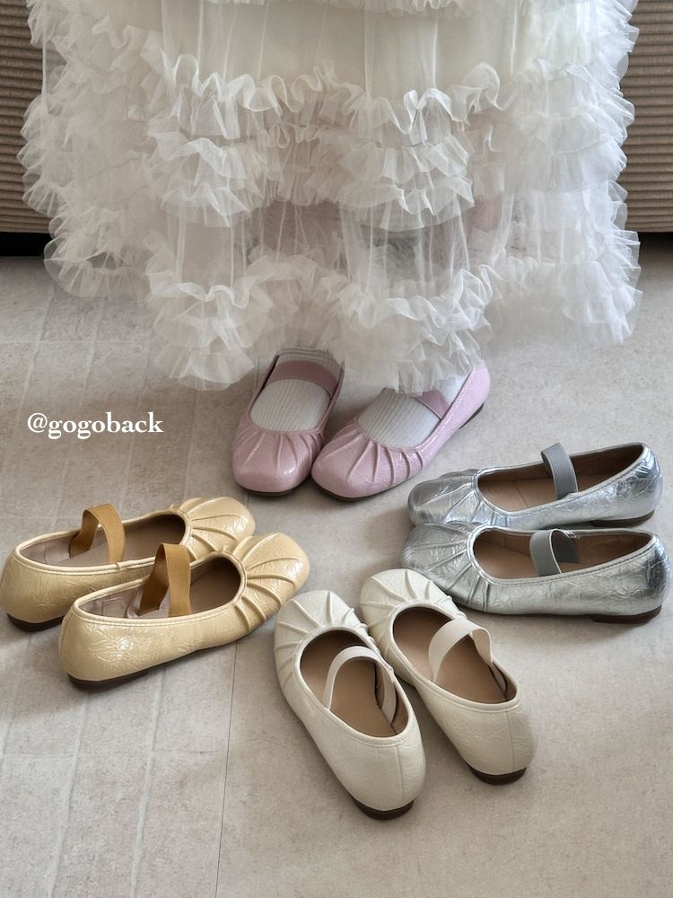 Lancui Ballet Girl ~ Style Flacher Mund Eierrolle Einzelschuh für Damen Ultraweiche Sohle Vielseitiger flacher Pendler-Mary-Jane_voghion.com