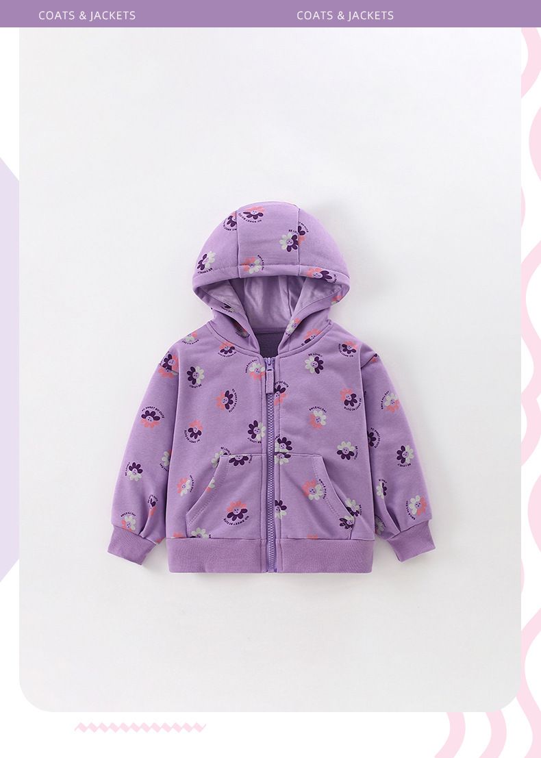 Felpa da bambina, giacca, autunno inverno, nuovo stile, con cappuccio e cerniera, cardigan alla moda per bambini_voghion.com