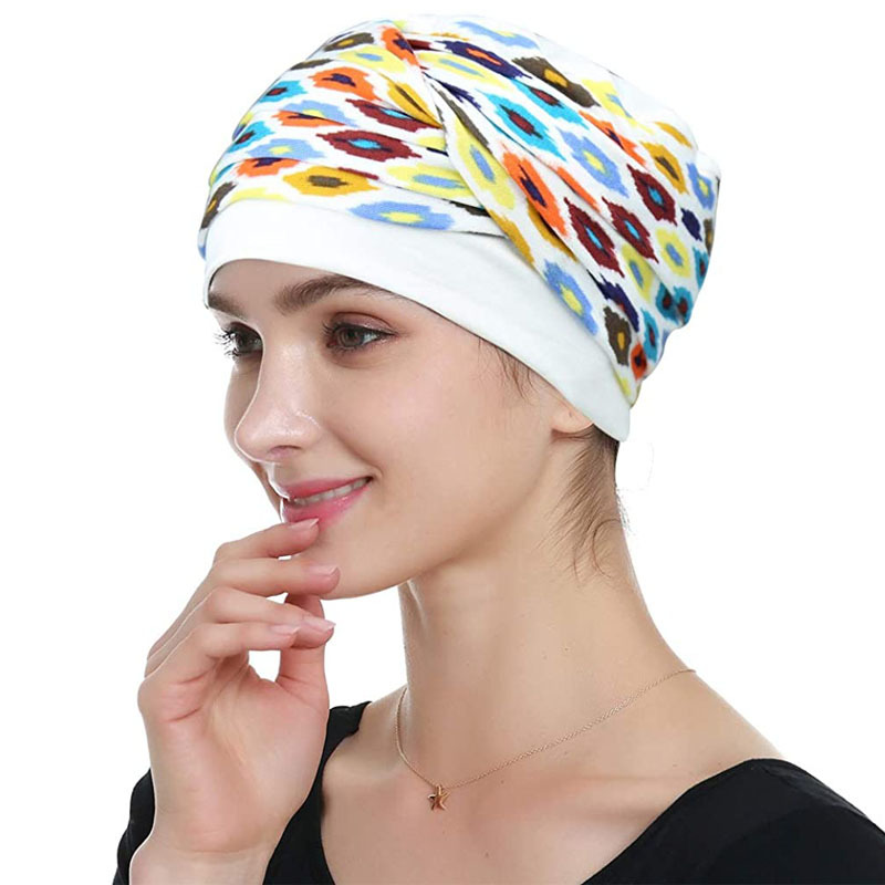 New Hexagon Ladies Heap Cap Solid Color Muslim Baotou Cap Bamboo Folded Cap_voghion.com