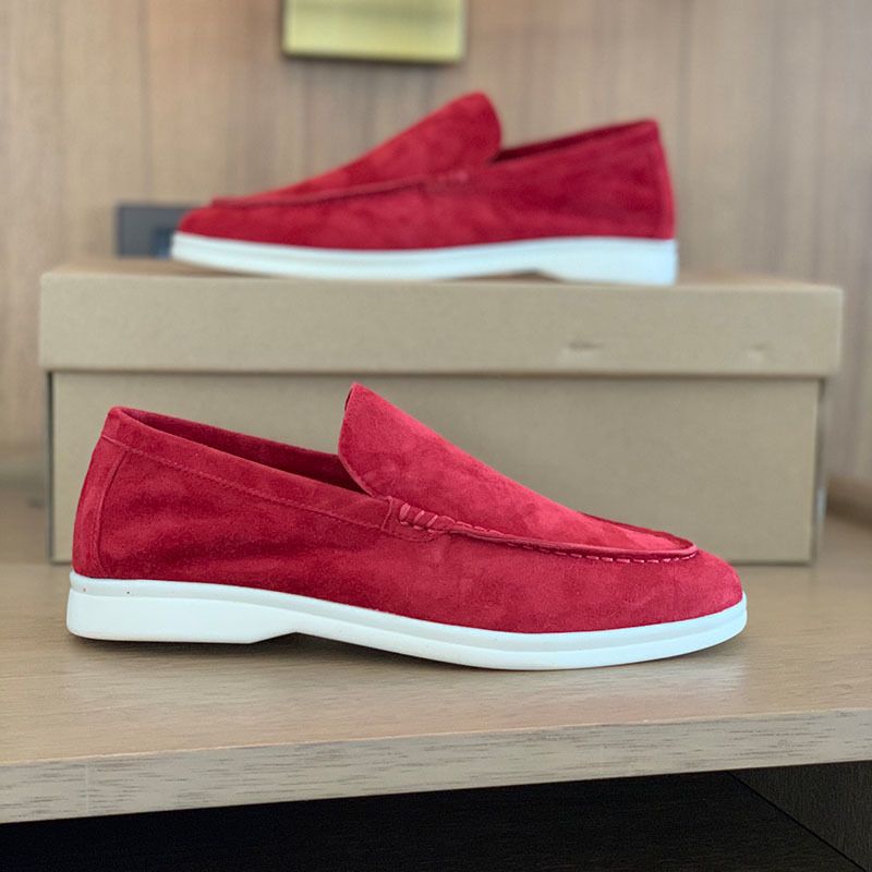 2024 Neue Sommerschuhe aus Schaffell, bequem, lässig, mit flacher Unterseite und rundem Kopf, rutschfester One-Step-Stepping-Schuh von Le Fu_voghion.com