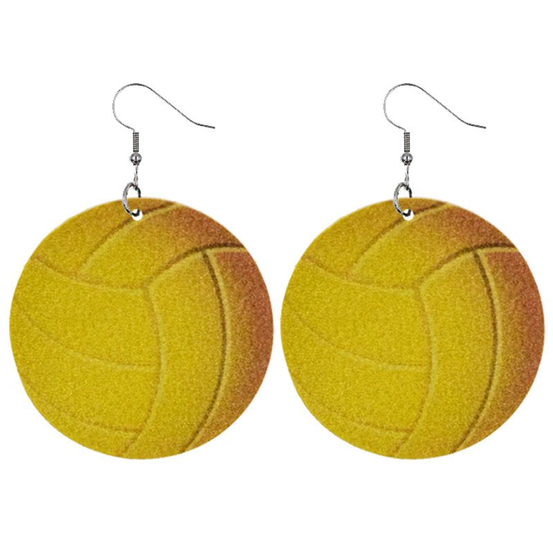 pendientes de pelota, pendientes de rugby, pendientes de pelota con purpurina y lentejuelas, pendientes de cuero de colores_voghion.com