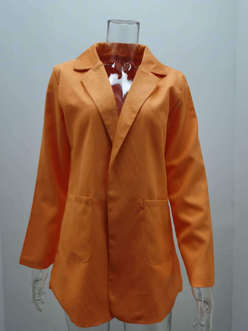 Dammode casual kostym lapel slim cardigan stil kostymjacka_voghion.com
