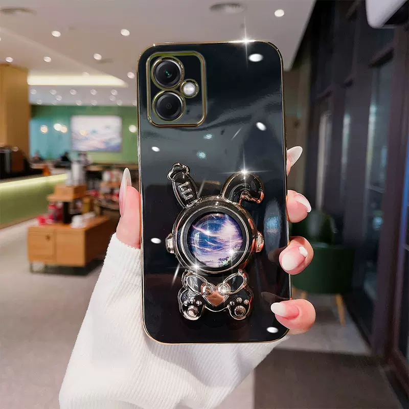 Amour Coeur Lapin Quicksand Stand Case Pour Xiaomi Redmi Note 11 12 Pro 10 9 Pro 11S 12C A1Plus 10C Glitter Support Pliant Couverture_voghion.com