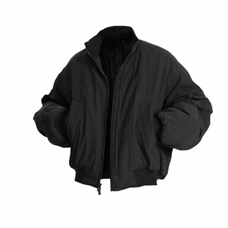 Short High-End Silhouette Flight Jacket For Men Spring American Style Trendy Brand Stand Collar Melard Loose Coat_voghion.com