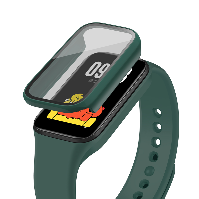 For Redmi Smart Band 2 Full Cover PC with Tempered Film Hard Case and Strap Protective Casing Screen Protector_voghion.com