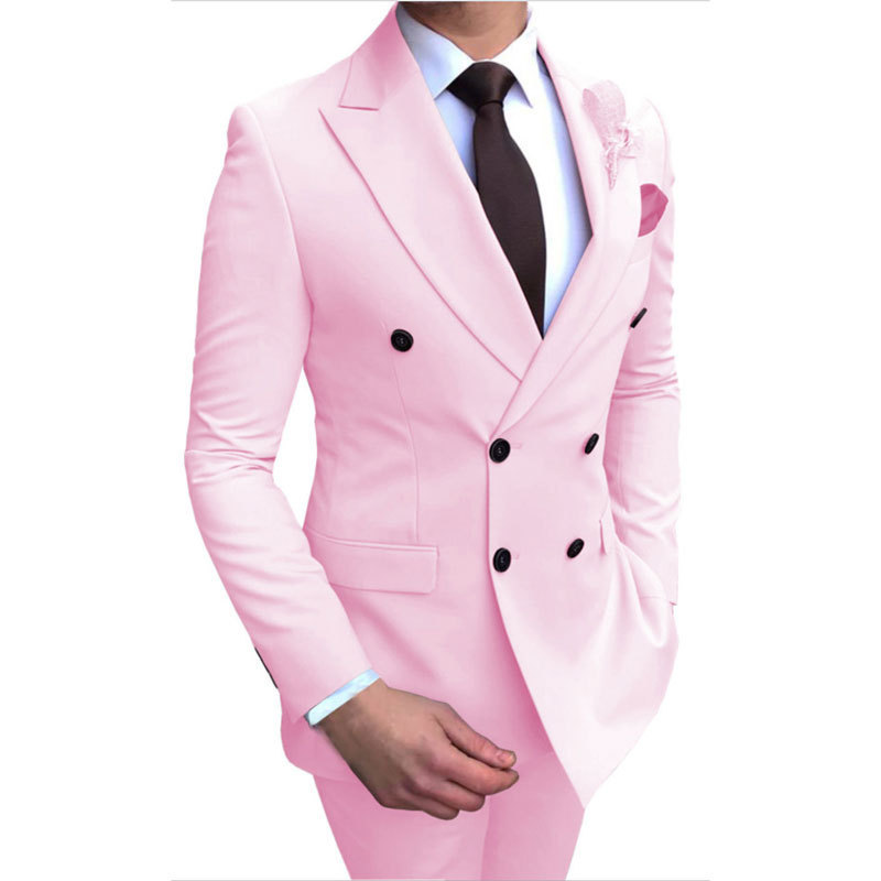 Costume d'affaires et de loisirs de mariage, ensemble de costume de banquet de mariage en deux pièces pour marié et garçon d'honneur, homme_voghion.com