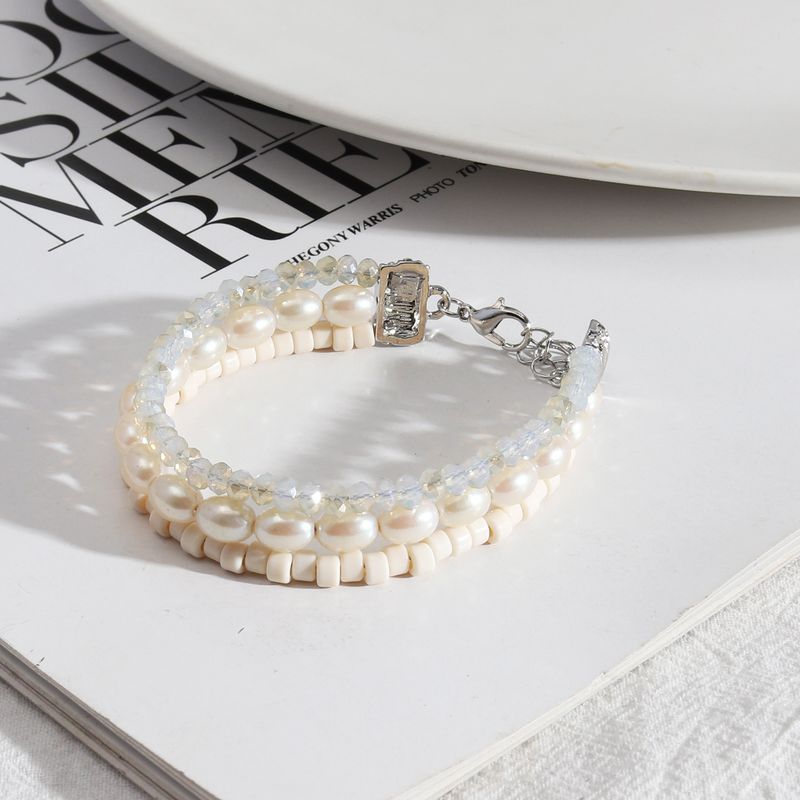 Trendy Design Development Fashion Accessories Multi-layer White Pine Pearl Simple Personality Bracelet For Women_voghion.com