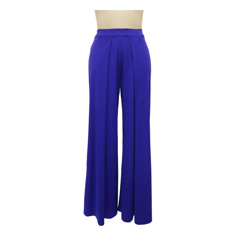 Damenbekleidung, drapiert, locker, schmal, weites Bein, einfarbig, gerader Stil, modische Freizeithose_voghion.com