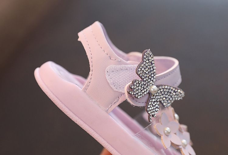 Mutter & Kinder Mädchen sandalen 2024 sommer neue kleine mädchen mode Koreanische version kinder prinzessin schuhe non-slip weichen boden baby schuhe_voghion.com