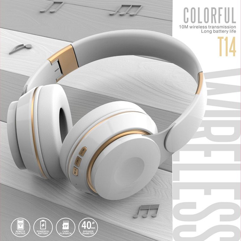 T14 Bluetooth-Kopfhörer mit Metallstange, starker Bass, Stereo-Wettkampfspiel, kabellose Kopfhörer_voghion.com