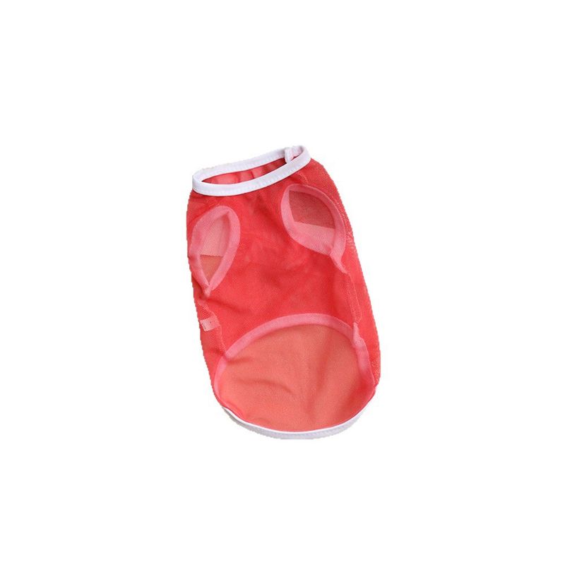 Colete para cachorro de verão, malha pequena, cor sólida, respirável, roupa simples_voghion.com