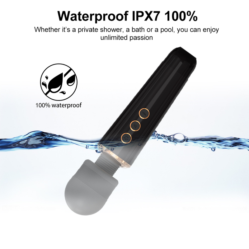 MELO újratölthető személyi masszírozó pálcával, új frissítés, 25 rezgési mód, kézi, vezeték nélküli, vízálló, némítás, izomlazítás_voghion.com