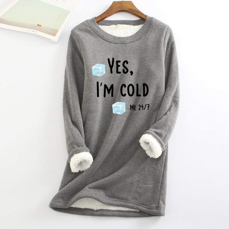Abbigliamento donna autunno e inverno nuovo velluto caldo fondo serie stampata_voghion.com