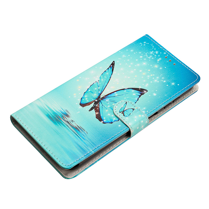 Capa tipo carteira com estampa de borboleta para Samsung Galaxy A05 A05S A15 A25 A35 A55 5G, capa traseira magnética de couro_voghion.com