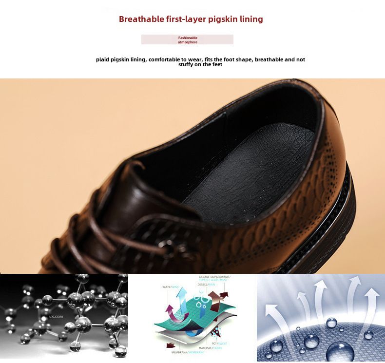 Sommer leder herren leder herren schuhe Business kleid herren leder schuhe High-end-kopf schicht rindsleder Brock geschnitzt Derby schuhe_voghion.com