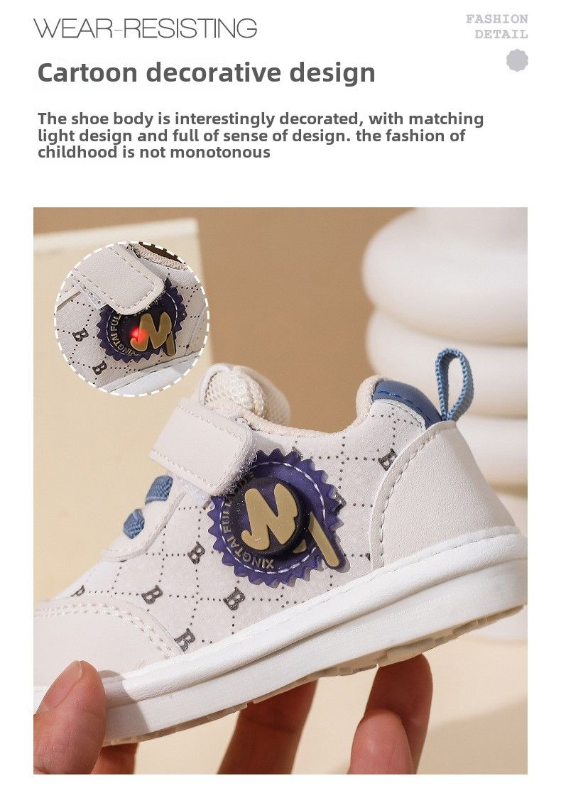 Scarpe per bambini, suola morbida, autunno, scarpe singole leggere, superficie in pelle, asilo, uomo e donna, antiscivolo, chiamate scarpe per bambini_voghion.com