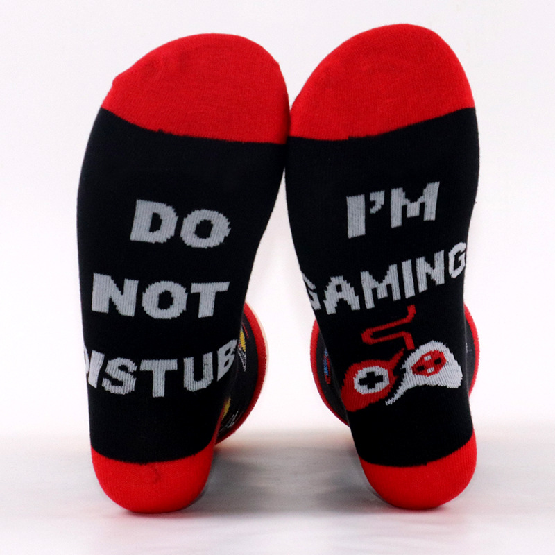 Underwear & Sleepwears Spot I'M GAMING foot sole letter jacquard hot selg long cotton socks_voghion.com