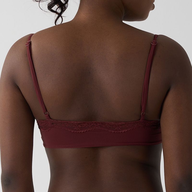 Dames Intieme Kanten Scoop Bralette U-vormige Kanten Hoge Elastische Franse BH Zonder Stalen Ring En Zonder Lege Cup Ondergoed_voghion.com