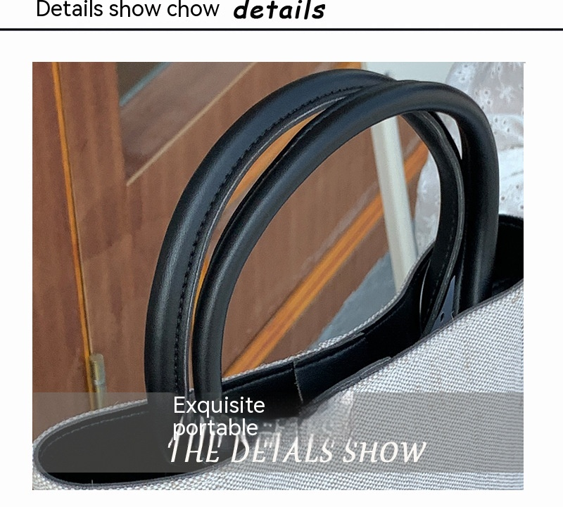 Duża pojemność torebki damskiej 2024 Nowa pojedyncza torba na ramię typu crossbody Wersja koreańska Modna i prosta swobodna torba płócienna typu bucket_voghion.com