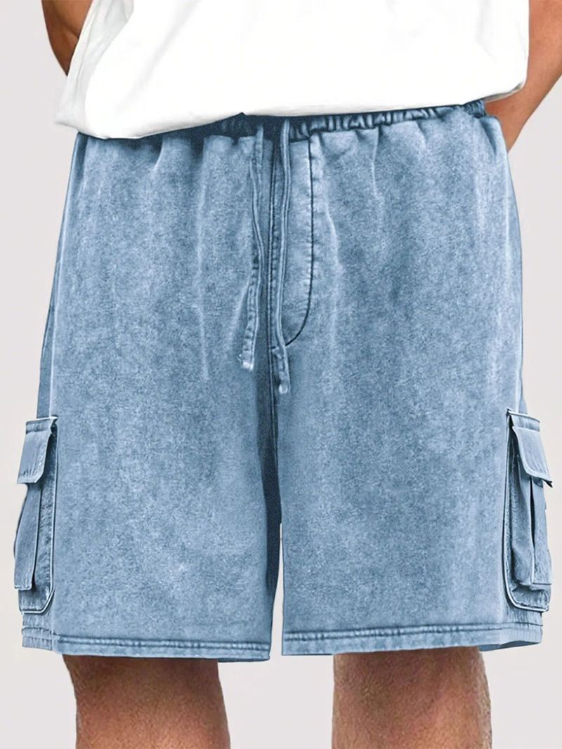 Stylische Cargo-Shorts für Herren mit Kordelzug und mehreren Taschen – dehnbare Freizeitshorts aus Baumwollmischung für den Sommer_voghion.com