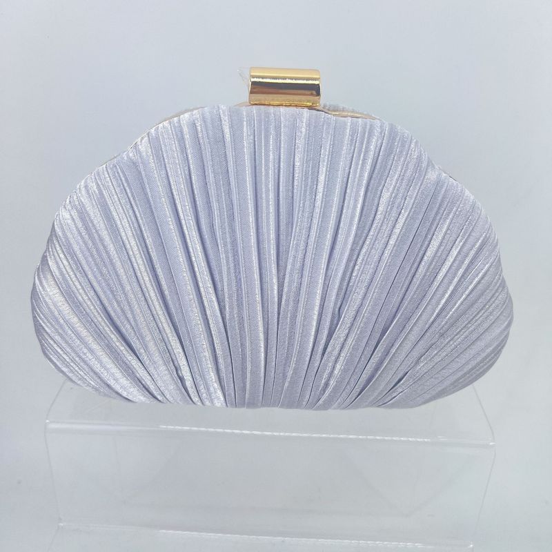 Nuova borsa da sera plissettata con motivo a conchiglia, borsa versatile per abito, pochette cheongsam_voghion.com