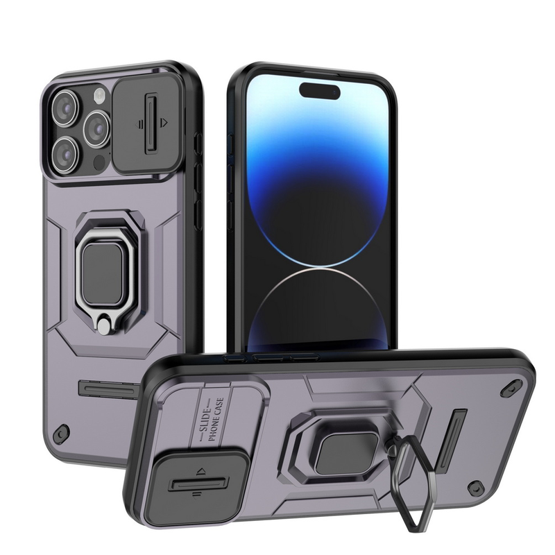 Skydekamera Lens beskyttelsescover til iPhone 15 Pro Max 14 Plus 14 Pro 13 Pro Max Metal Finger Ring Spænde Bilholder_voghion.com