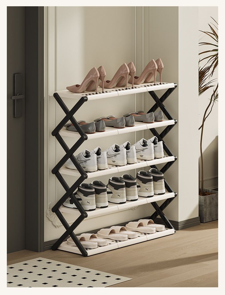 Scarpiera pieghevole per uso domestico, multistrato, semplice, per dormitorio, con installazione salvaspazio gratuita._voghion.com