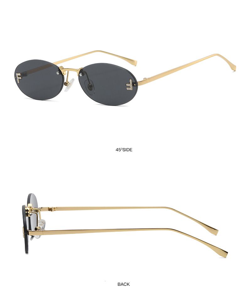 Fashion Fashion Big Square Sunglasses Women Brand Pilot Clear Sun Glasses Female Oversized Half Frame Shades Eyewear Rimless_voghion.com
