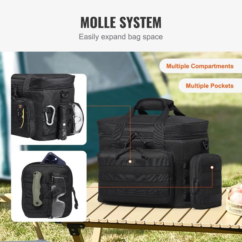 Pranzo con design Molle C e borsa morbida per riporre il pranzo, borsa termica multitasche con borsa termica rimovibile da 20 litri in 600D_voghion.com