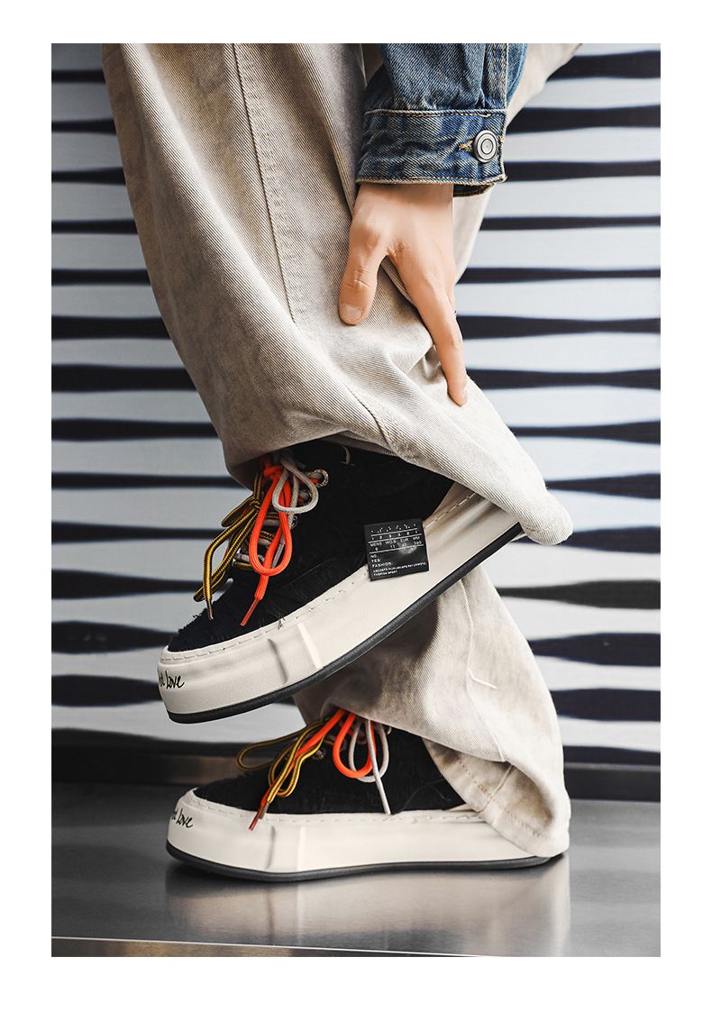 Scarpe da uomo, nuovo stile, coppia, nicchia, scarpe basse da uomo, tendenza nazionale, scarpe sportive casual con bordo grezzo, scarpe da skateboard_voghion.com