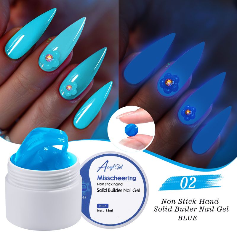 Non-Sticky Extension Hand-Squeezed Luminous Carving Shapeable Phototherapy Gel Nail Salon_voghion.com