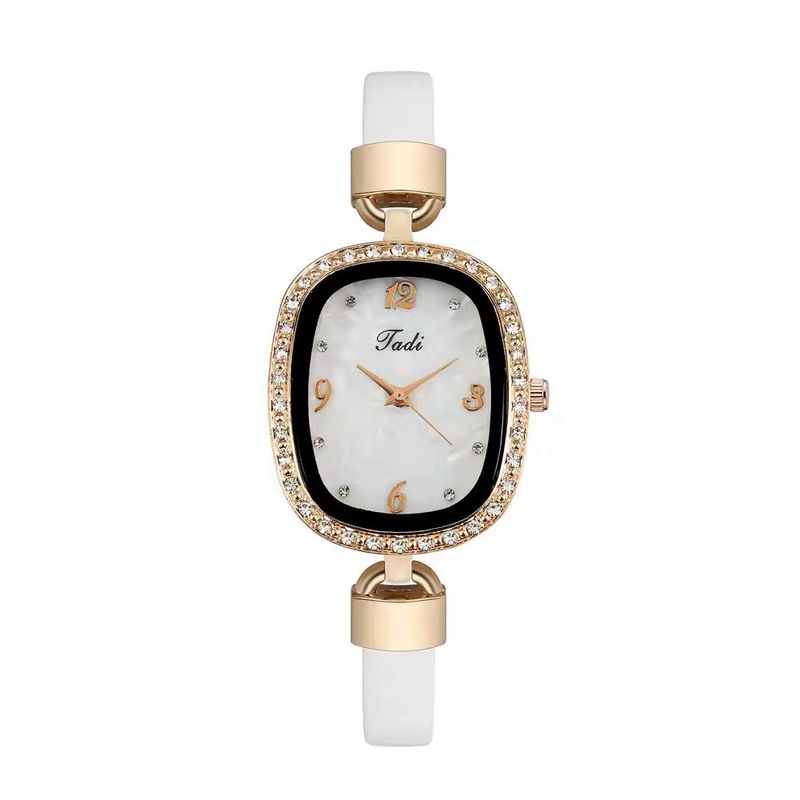 Orologi da donna, tendenza moda, cinturino in marmo, strass, quadrante digitale con diamanti, orologio al quarzo da donna in due pezzi._voghion.com